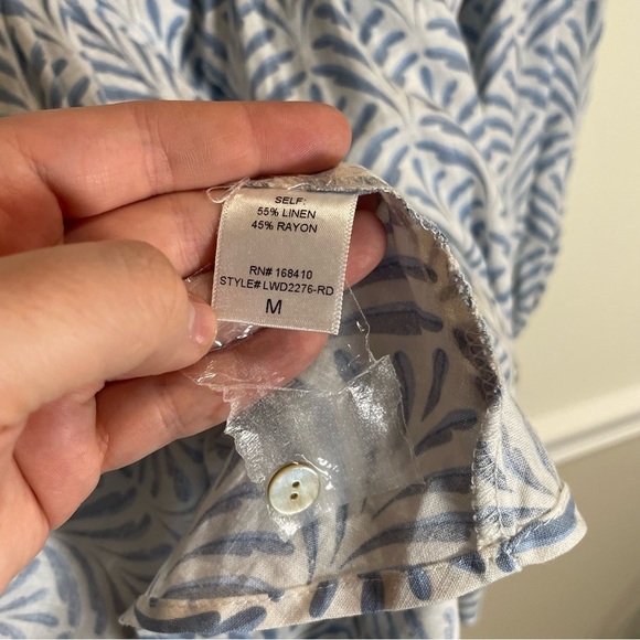 Aura Sky Blue THIS IS YOUR SIGN SKY BLUE PRINT BUTTON FRONT MINI DRESS Medium - Picture 8 of 9